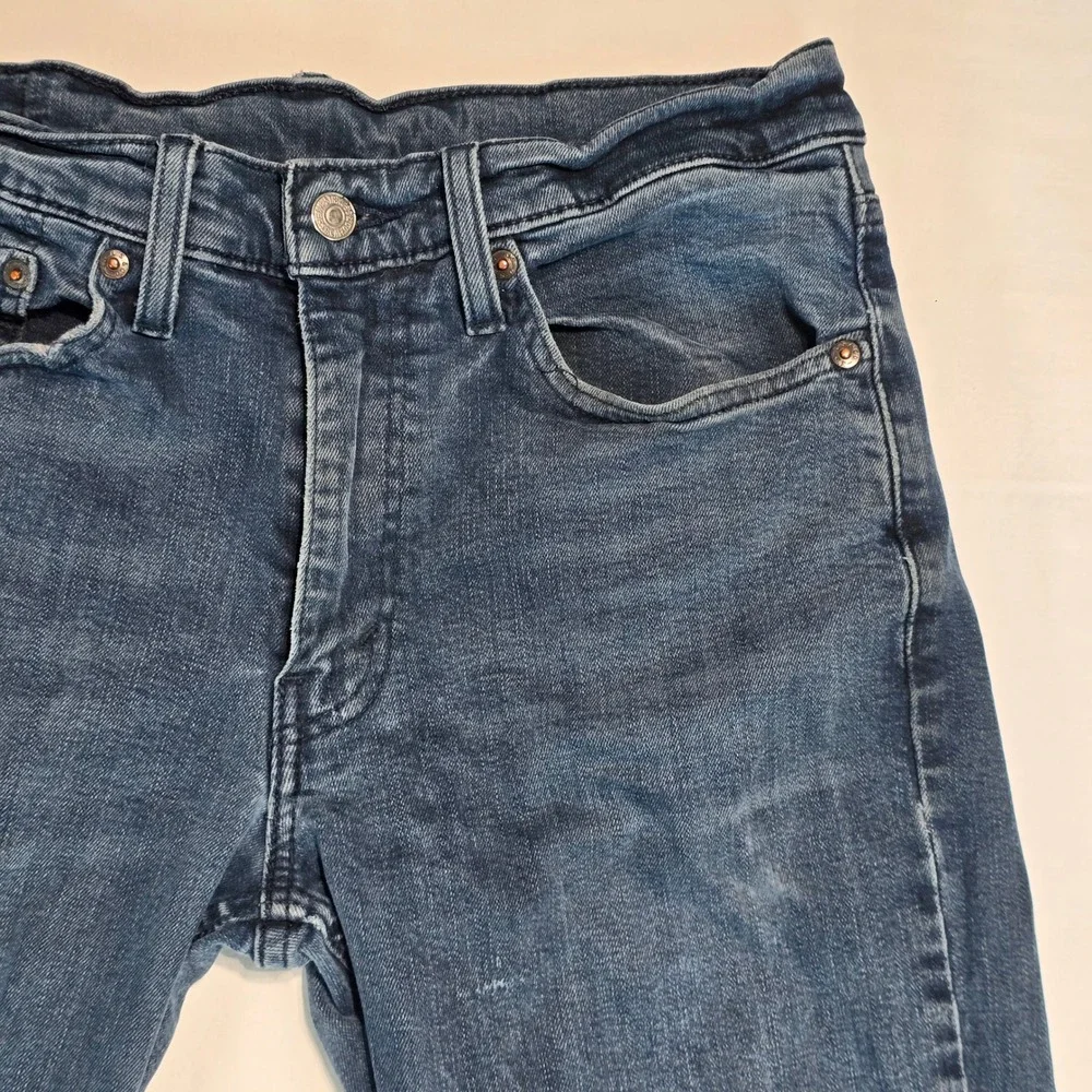 Levis 514 Straight Fit Mens Jeans Dark Wash Blue Denim W32 L32 00514-14038